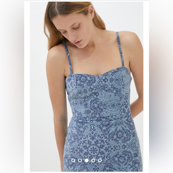 NWT-Urban Outfitters UO After All Corduroy Bustier Dress SZ M - Picture 2 of 16